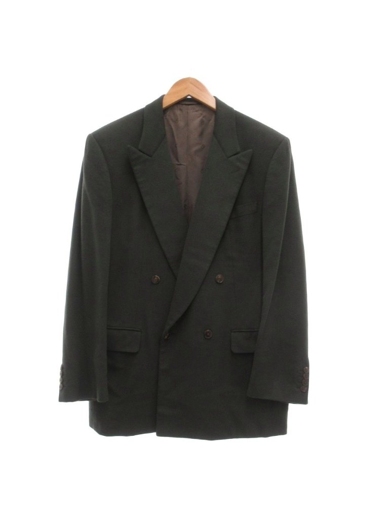 Dior Double Breasted Tailored Jacket Cashmere Fully Lined Center Vent 50 Gray Mg